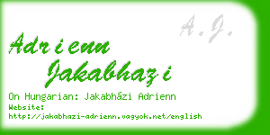 adrienn jakabhazi business card